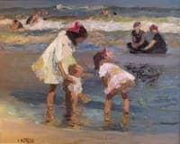 Playing children at Long Beach