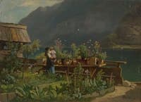 Garden on the Shore of Lake Hallstatt