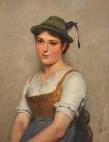 A Young Woman with Hat