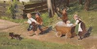 Children with a Cart