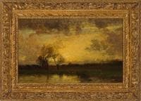 Landscape with Trees and Pond