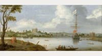 Greenwich Palace from the North-East, with a Man-o'-War