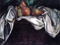Still Life with Pears on a White Tablecloth
