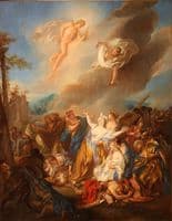 Apollo and Diane piercing with their arrows the children of Niobe