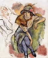 Girl with Hat and a Rose