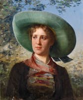 Portrait of a Young Woman with Hat