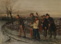 Five musicians on their way to Gasthof Thiery