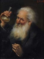 Monk with a Glass Flask
