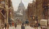 St Paul's Cathedral viewed from Fleet Street, London
