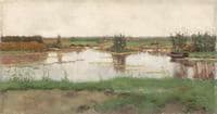 Landscape with a Pond and a Pasture