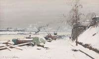 Quai de Bercy sous la neige