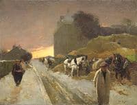 Street at Montmartre in Winter