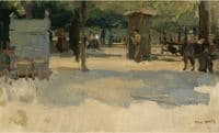 Elegant Parisians At The Tuilieries On A Sunny Day