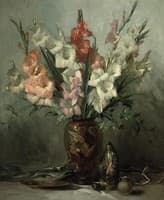 Gladioli In An Oriental Vase