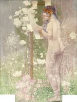 Nude with a harp