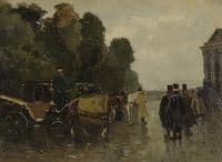Carriages with coachmen waiting
