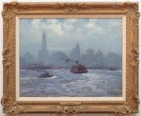 New York Harbor at Dusk