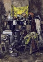 Corner of the artist's studio