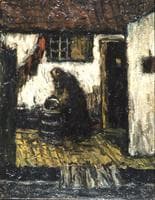 Woman in a courtyard