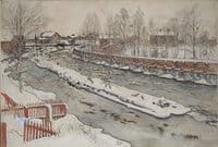 The Timber Chute. Winter scene