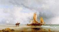 Dutch Herring Bus Unloading on the Beach