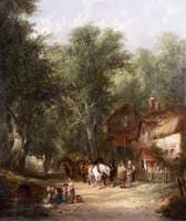Figures Outside a Tavern