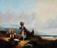 Fisher Folk at Brading, Isle of Wight