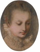 Study of the head of a young lady