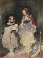 Double portrait of the Hons Mary Isabella and Cecile Katherine Carington