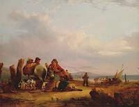 Shore Scene with Figures