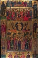 Icon: Ascension of Christ with the Hetoimasia