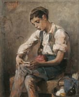 Boy Rolling a Cigarette