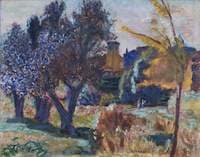 Landscape with Olive Trees and a Chapel