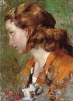 The girl with auburn hair