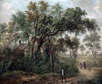 A Wayfarer in a Country Lane