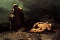 Antigone in front of the dead Polynices