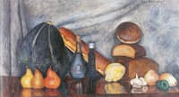 Still-life with Bread and Pumpkin