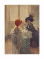 Elegant Ladies in Restaurant