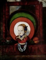Still life with porcelain doll