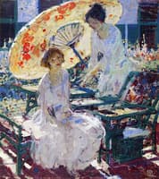 Two Women with Parasol