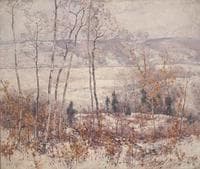 Valley Snow and Distant Hills