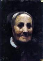 Old woman in bonnet