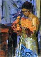 Woman with Nasturtiums