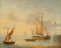 Fishing vessels off a coast