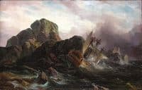 The shipwreck of a schooner