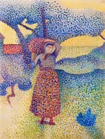 Peasant Woman Carrhing a Basket (study for 'The Farm, Evening)