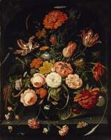 Vase of Flowers with Two Carnations