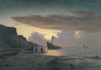 Fishermen by a Wreck Near Kandestederne