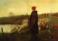 A Shepherdess with her Flock