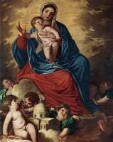 Madonna with Design of a Shrine